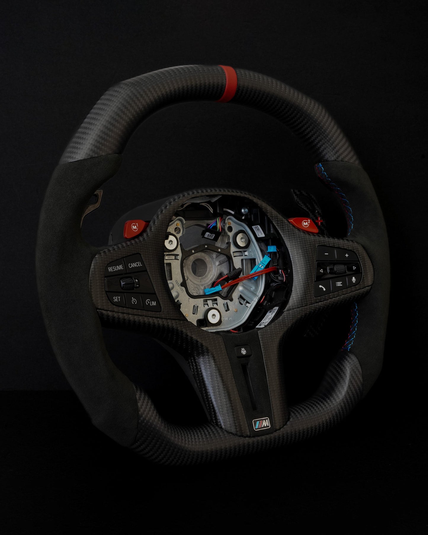 BMW Alcantara Flat Bottom Matte Carbon Fiber Steering Wheel for G Chassis- Carbone's Signature Design for G20 G30 G80 G82 M3 M4 M2 M340i