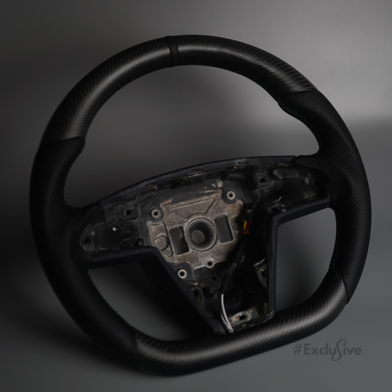 2021-2023 Tesla Model S / Model X / Plaid Yoke to Full-Wheel Conversion  Custom Steering Wheel by Exclusive Steering