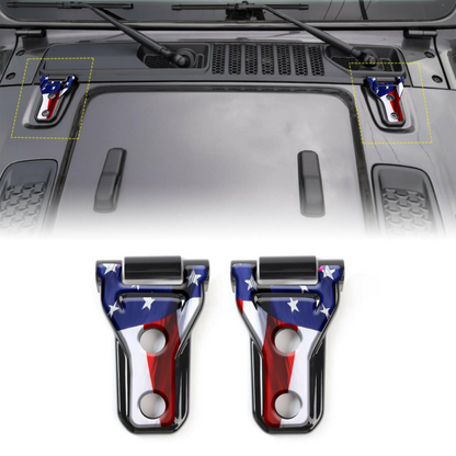 American flag hood hinge overlay decals 3