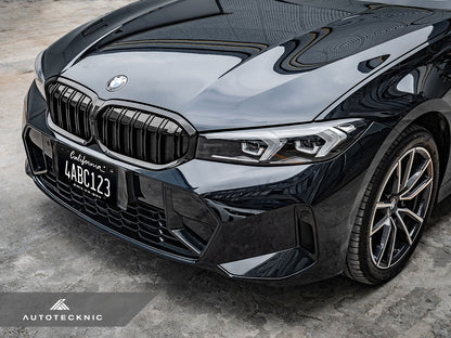 AutoTecknic Dual-Slats Gloss Black Front Grille - BMW G20 3-Series LCI