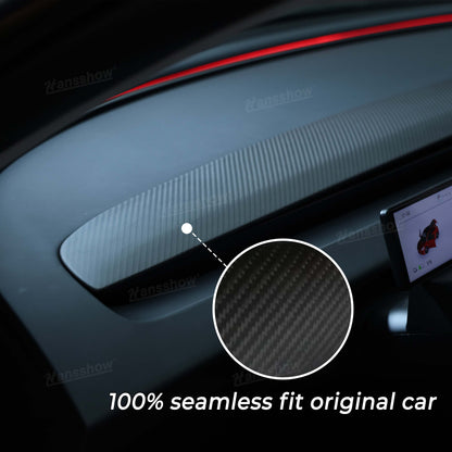 Tesla Dashboard Panel Trim Replacement In Real Carbon Fiber for Model 3 Highland & Y Juniper