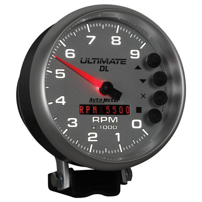 Autometer 5in Ultimate DL Tach 9000 RPM Silver ATM6894