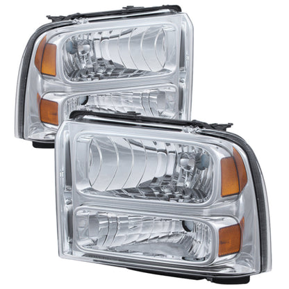 SPYDER Xtune Ford F250/350/450 Super Duty 05-07 Crystal Headlights Chrome HD-JH-FS05-AM-C 9026560
