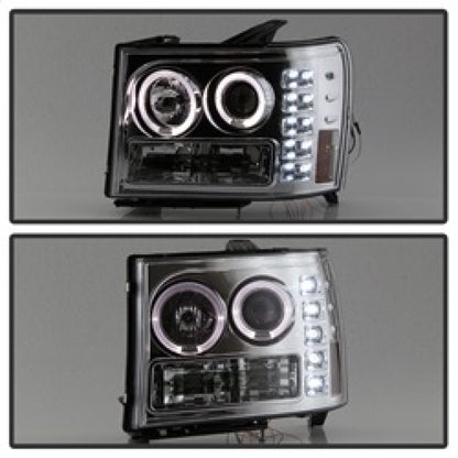 Spyder GMC Sierra 1500/2500/3500 07-13 Projector Headlights LED Halo- LED Chrome PRO-YD-GS07-HL-C 5010612