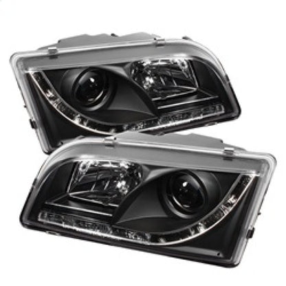 Spyder Volvo S40 97-03 Projector Headlights DRL Black High H1 Low H1 PRO-YD-VOS4097-DRL-BK 5030351