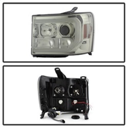 Spyder GMC Sierra 1500/2500/3500 07-13 V2 Projector Headlights - Smoke PRO-YD-GS07V2-LBDRL-SM 5083654