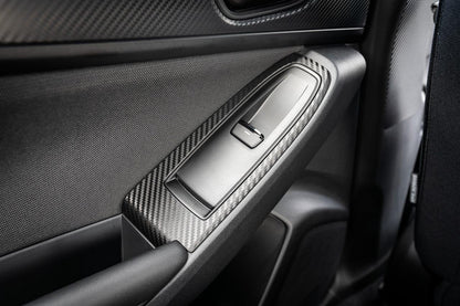 3D Carbon Door Switch Panel Overlays (Front / Rear) - 2022+ Subaru WRX
