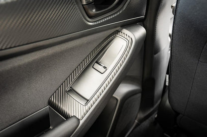 3D Carbon Door Switch Panel Overlays (Front / Rear) - 2022+ Subaru WRX