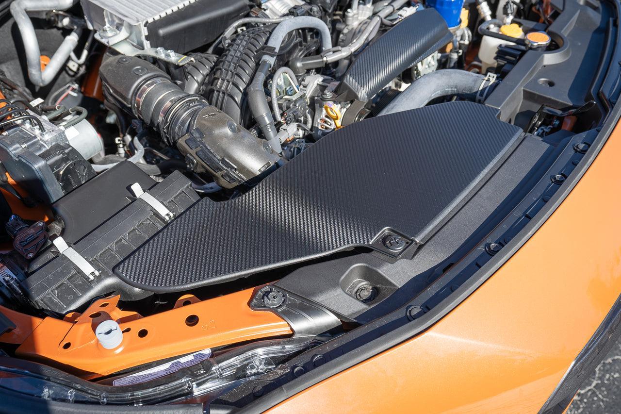 3D Carbon Engine Intake Duct Cover Overlay - 2022+ Subaru WRX