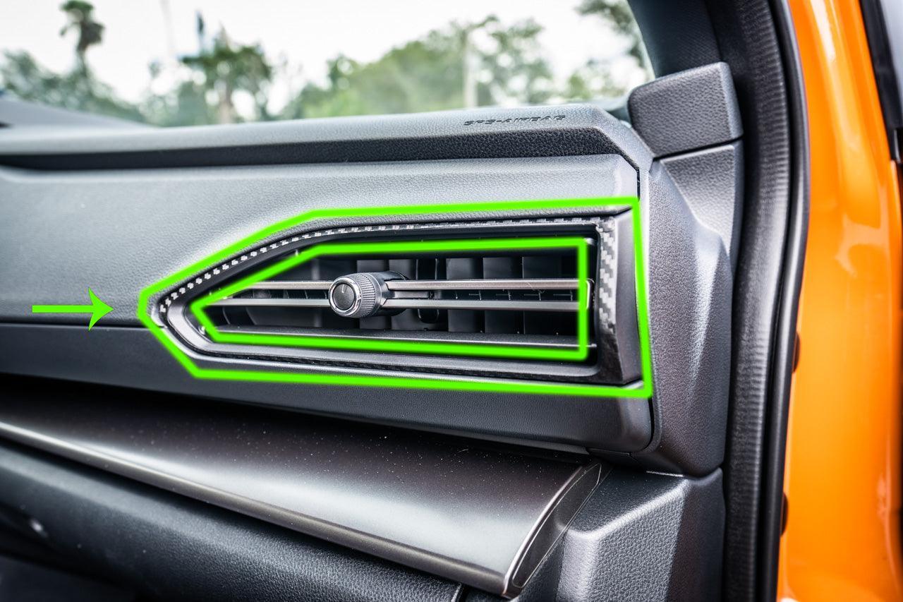 3D Carbon Outer AC Vent Overlays fits 2022+ Subaru WRX