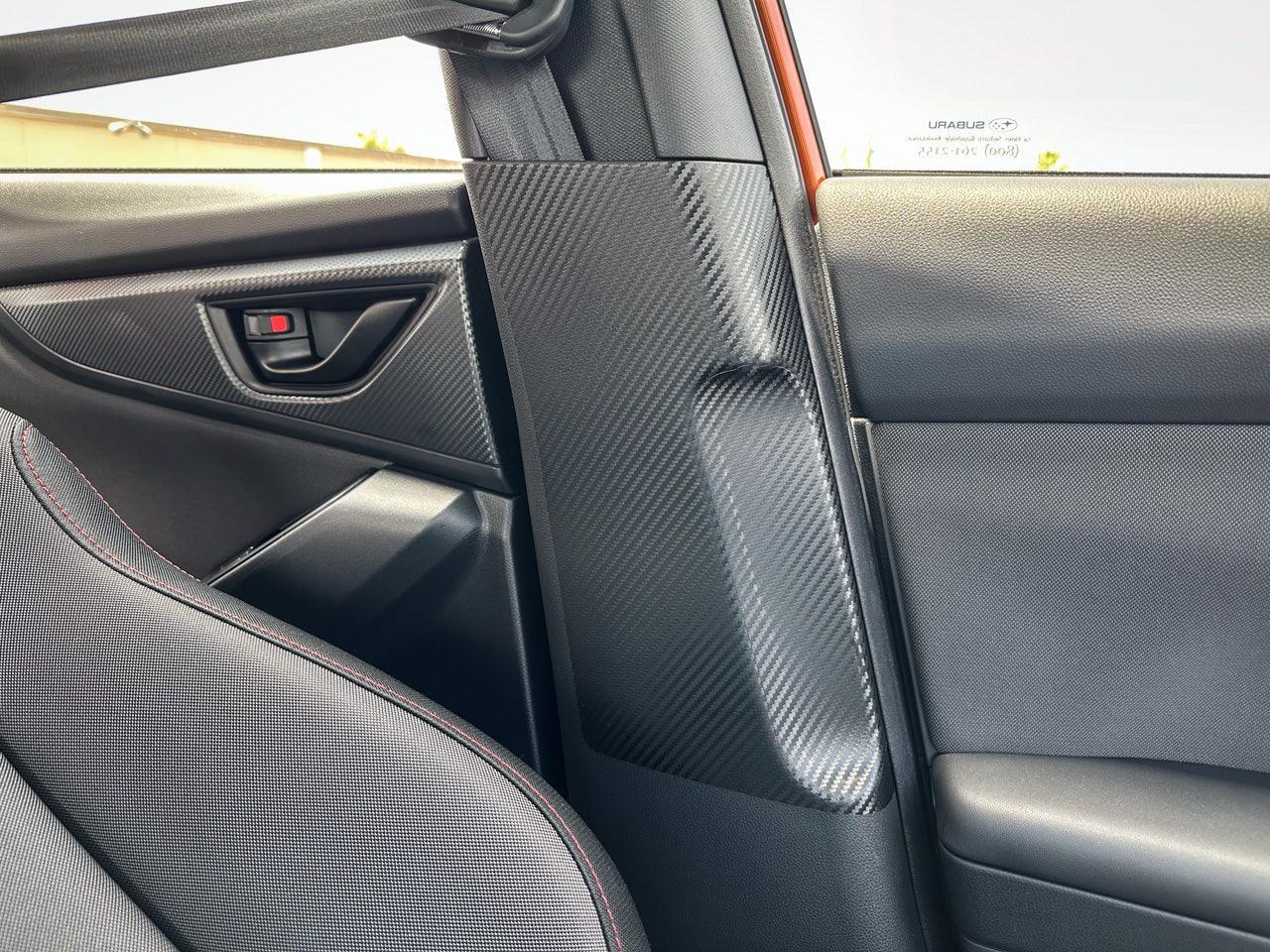 3D Carbon Seatbelt / Pillar Panel Protection Kit (Scuff Guard) - 2022+ WRX
