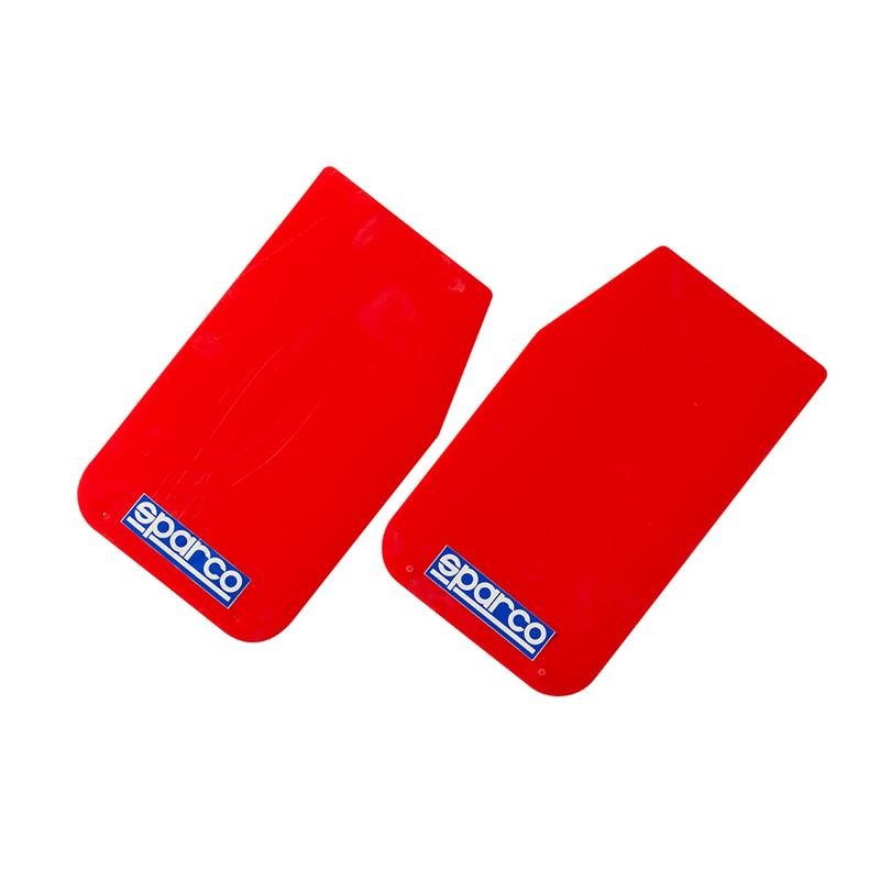 Sparco Mud Flap Pair Red