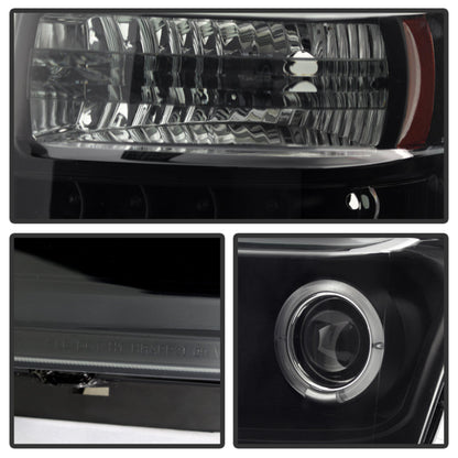 Spyder Ford F250/350 08-10 Projector Headlights LED Halo LED Blk Smke PRO-YD-FS08-HL-BSM 5078490