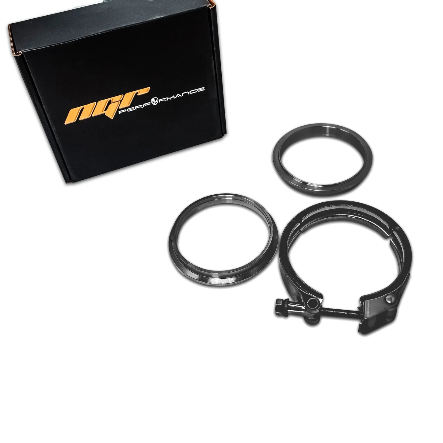 NGR V-Band Kit, SS T304 Clamp (Black), 3.5in Assembly Kit