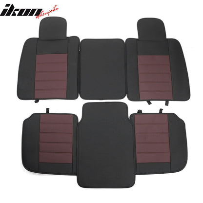 2009-2025 Ford F150 Crew Cab PU Leather Car Seat Cover w/ Pocket