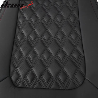 2016-2021 Honda Civic Seat Covers PU Leather Car Cushion w/ Lumbar