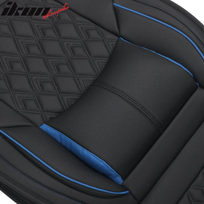 2016-2021 Honda Civic Seat Covers PU Leather Car Cushion w/ Lumbar