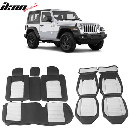 2007-2025 Jeep Wrangler JK JL Leather Car Seat Cover w/ Pocket