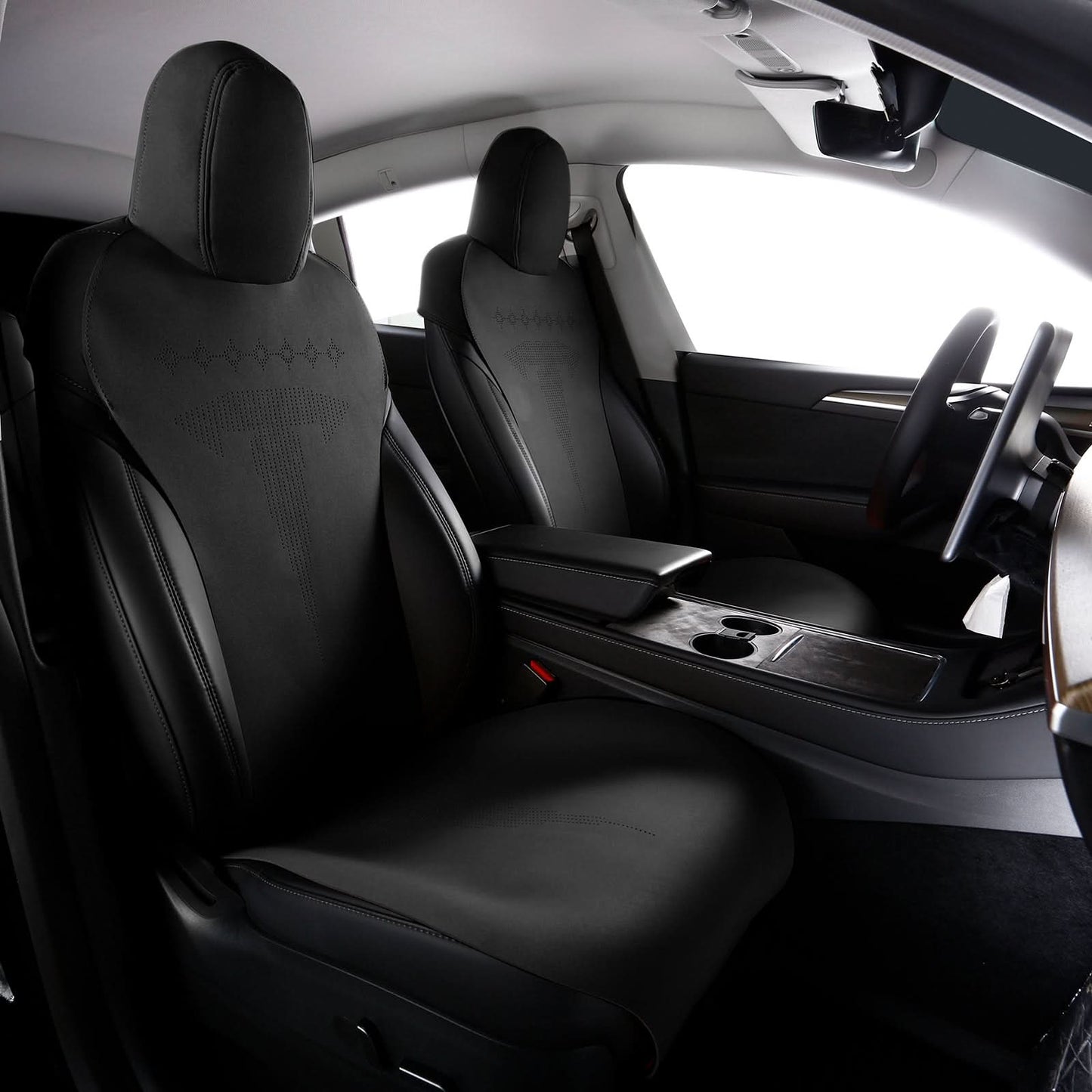 2020-2024 Tesla Model Y Seat Covers Cushions V2 Suede Leather