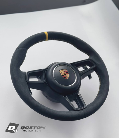 Genuine Porsche 991.2 Steering Wheel Full Set in Yellow