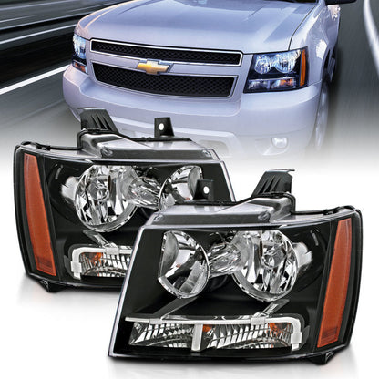 Anzo Chevy Tahoe /Suburban 07-14 Crystal Headlight Black