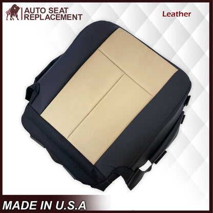 2007 2008 Ford Expedition Eddie Bauer Driver Or Passenger Side Bottom Seat Cover In 2 Tone Tan (Tan- Black)