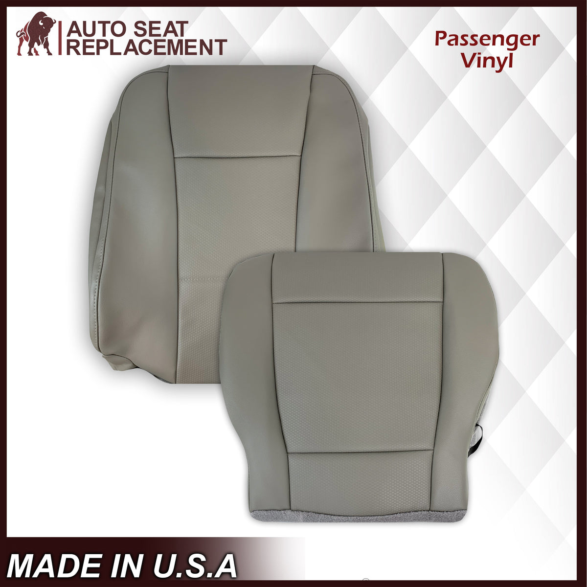 2015-2020 Ford F150 XL STX Work-Truck Base W/T Single-Cab Gray Seat Covers