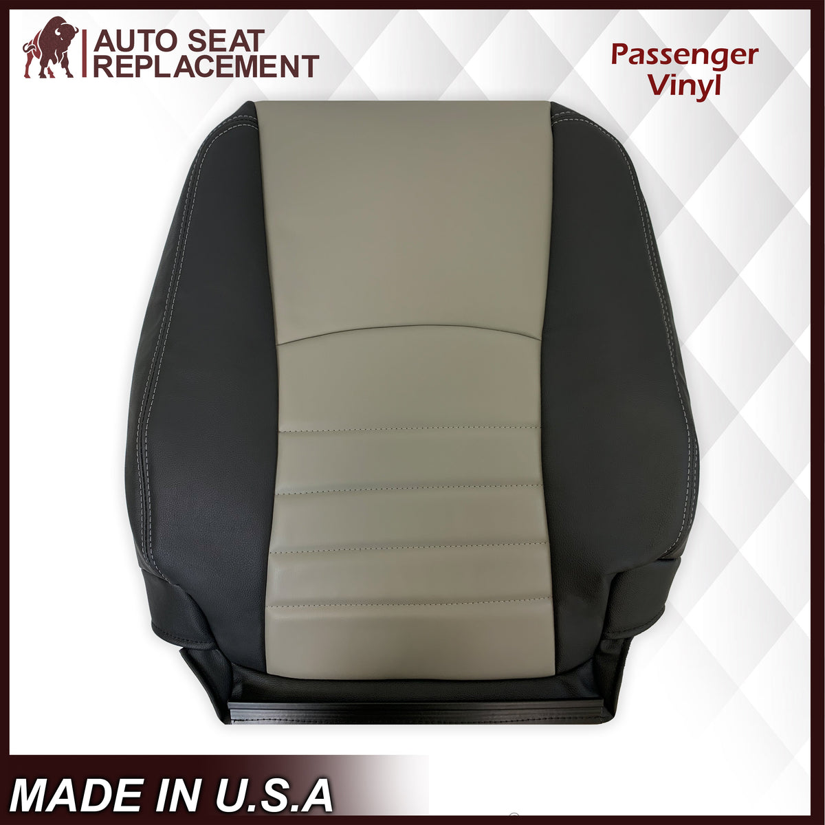 2009 2010 2011 2012 Dodge Ram Work Truck Replacement Vinyl Seat Covers 2-Tone Gray/Dark Gray: Choose your side