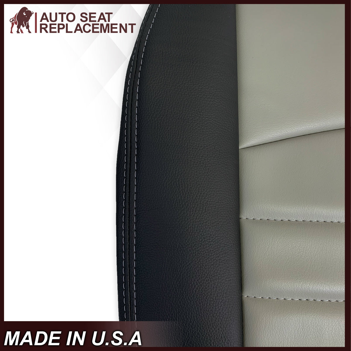 2009 2010 2011 2012 Dodge Ram Work Truck Replacement Vinyl Seat Covers 2-Tone Gray/Dark Gray: Choose your side