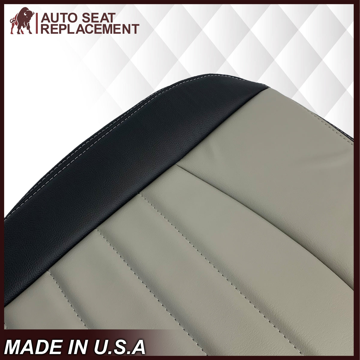2009 2010 2011 2012 Dodge Ram Work Truck Replacement Vinyl Seat Covers 2-Tone Gray/Dark Gray: Choose your side