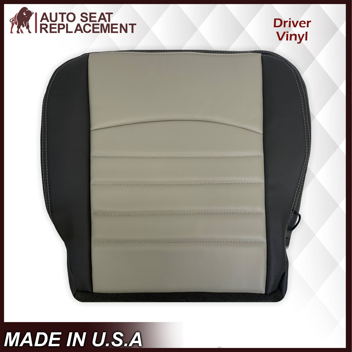 2009 2010 2011 2012 Dodge Ram Work Truck Replacement Vinyl Seat Covers 2-Tone Gray/Dark Gray: Choose your side