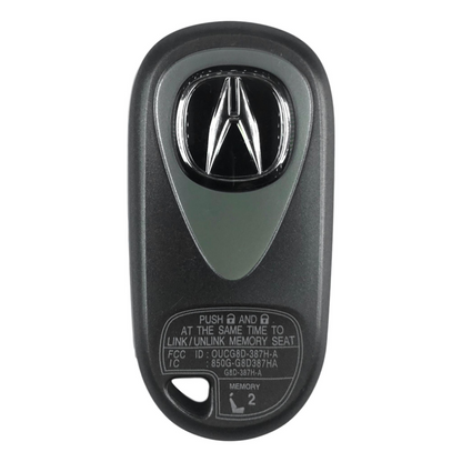 Acura TL TSX 2004-2008 OEM 4 Button Keyless Entry Remote OUCG8D-387H-A