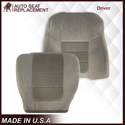 2001 Ford F250 F350 XLT Extended Quad Cab Gray Cloth Seat Cover