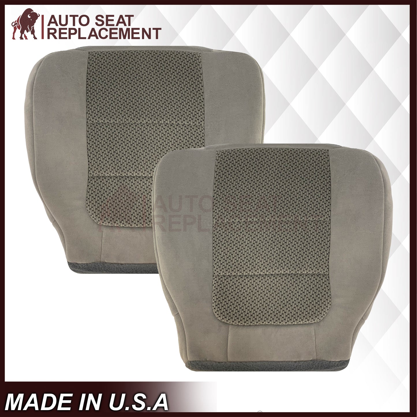 2001 Ford F250 F350 XLT Extended Quad Cab Gray Cloth Seat Cover