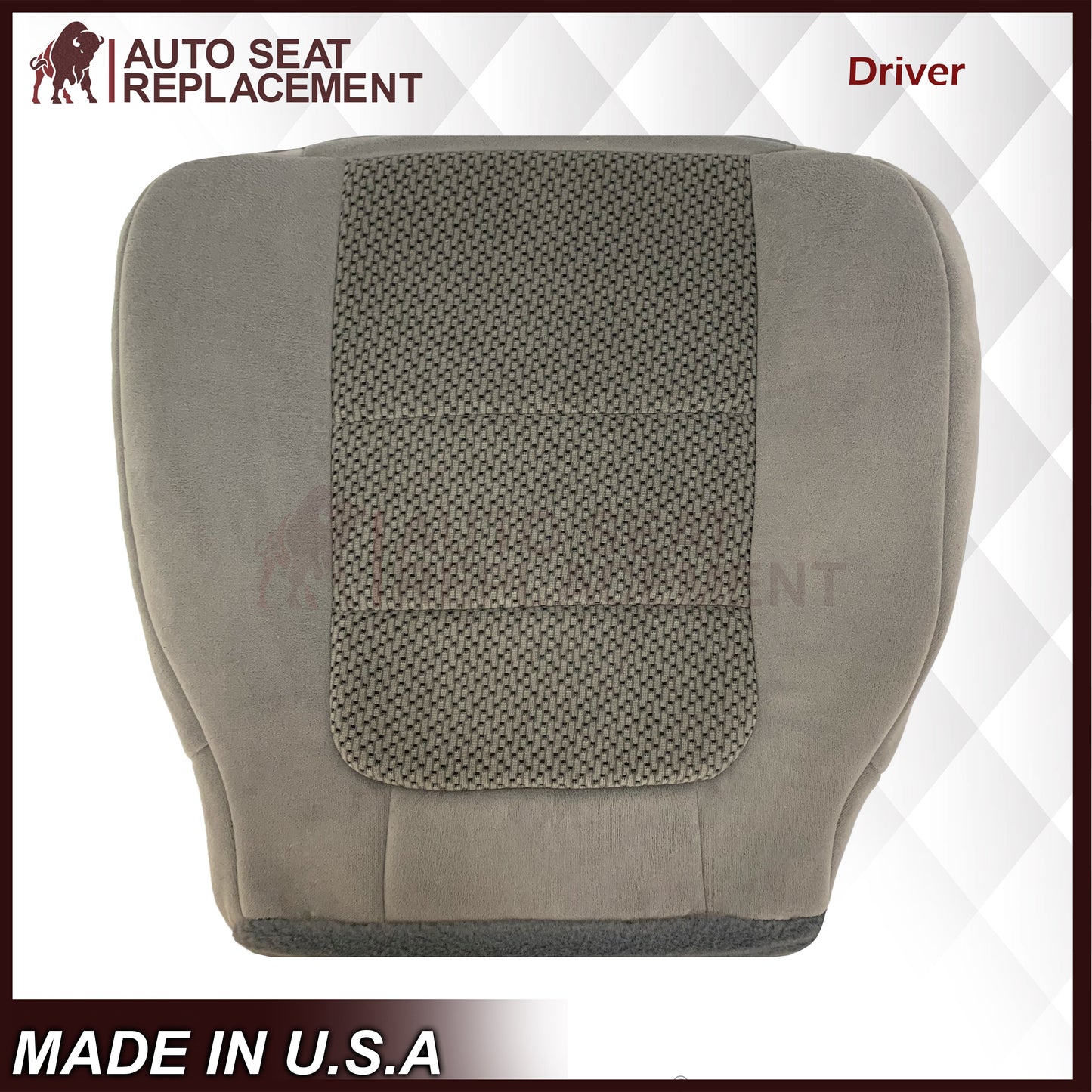 2001 Ford F250 F350 XLT Extended Quad Cab Gray Cloth Seat Cover