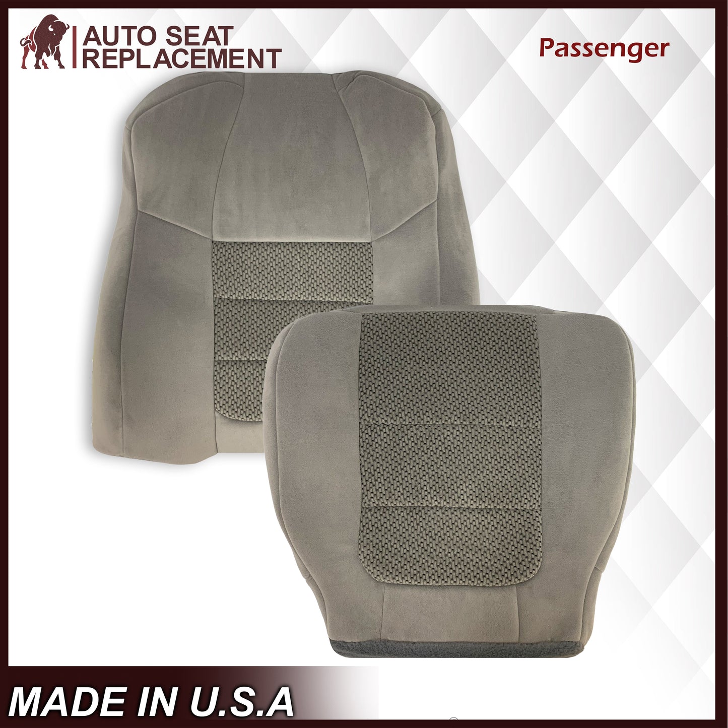 2001 Ford F250 F350 XLT Extended Quad Cab Gray Cloth Seat Cover