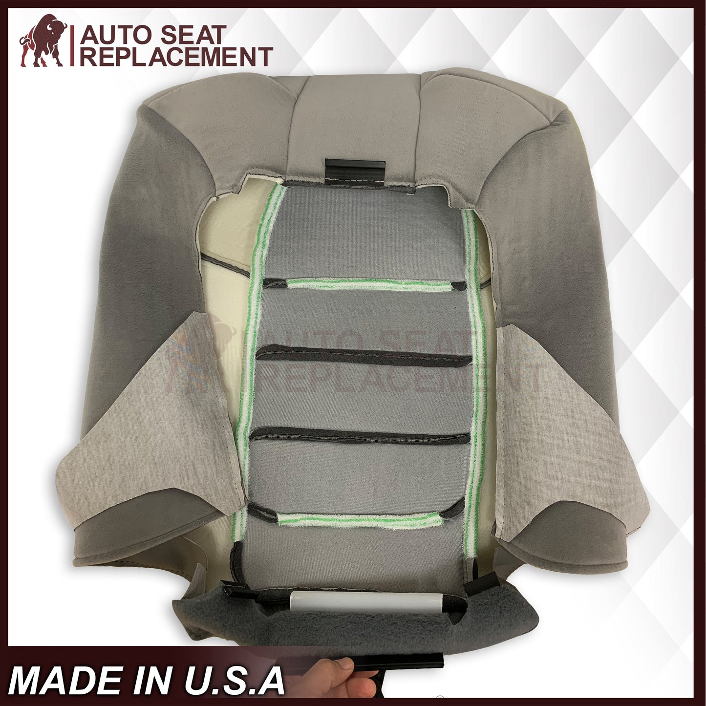 2001 Ford F250 F350 XLT Extended Quad Cab Gray Cloth Seat Cover