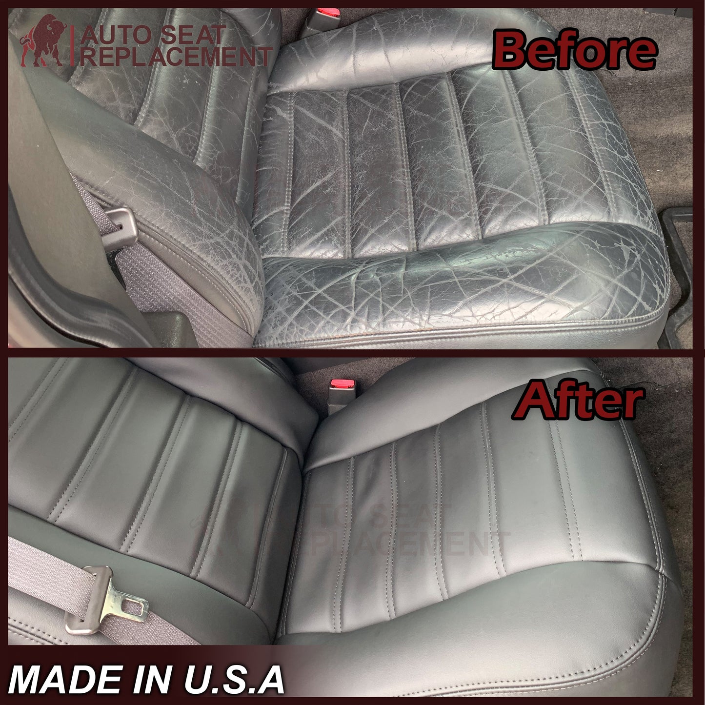 2003 - 2007 Hummer H2 SUV SUT Adventure LEATHER Seat Cover: Ebony Black