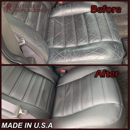 2003 - 2007 Hummer H2 SUV SUT Adventure LEATHER Seat Cover: Ebony Black