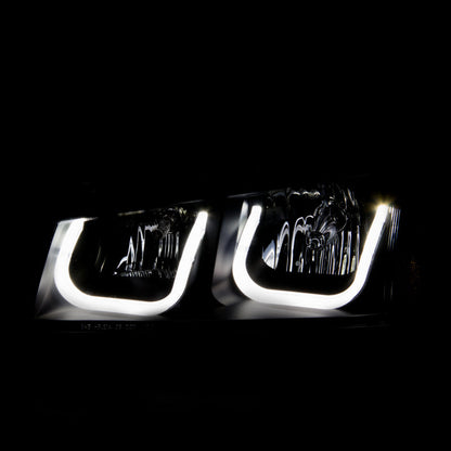 Anzo 2003-2006 Chevrolet Silverado 1500 Projector Headlights w/ U-Bar Black