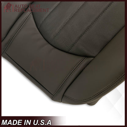 2007-2012 GMC Acadia Denali Driver or Passenger Bottom Perforated Seat Cover in Black: Choose Leather or Vinyl