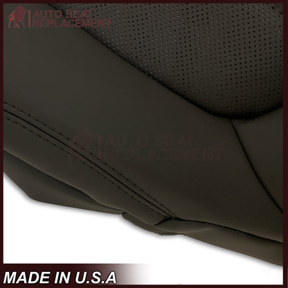 2008-2012 Buick Enclave Driver or Passenger Bottom Perforated Seat Cover in Black: Choose Leather or Vinyl