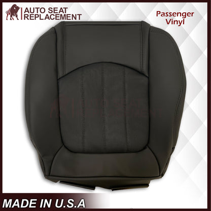 2007-2012 GMC Acadia Denali Driver or Passenger Bottom Perforated Seat Cover in Black: Choose Leather or Vinyl