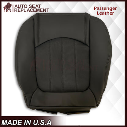 2008-2012 Buick Enclave Driver or Passenger Bottom Perforated Seat Cover in Black: Choose Leather or Vinyl
