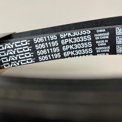 DAYCO Straight Poly V Belt Deep Rib Depth Deep K-Section EPDM .54" L 5061195