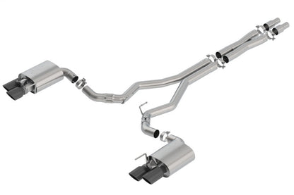 Borla 2018 Ford Mustang GT 5.0L AT/MT 3in ATAK Catback Exhaust Black Chrome Tips w/ Valves 140743BC