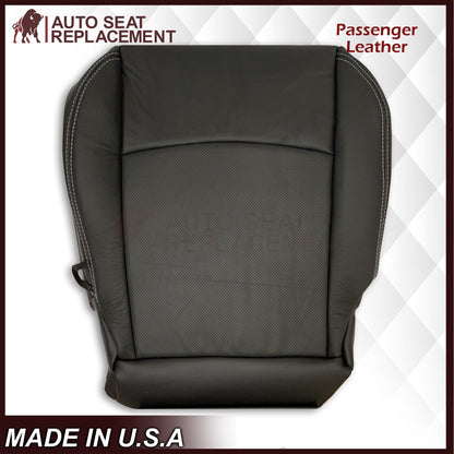 2009 - 2012 Dodge Ram 1500 2500 3500 Laramie Bottom Or Top Replacement Seat Cover in Dark Slate (Dark Gray) With Perforated Inserts
