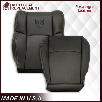 2009 - 2012 Dodge Ram 1500 2500 3500 Laramie Bottom Or Top Replacement Seat Cover in Dark Slate (Dark Gray) With Perforated Inserts