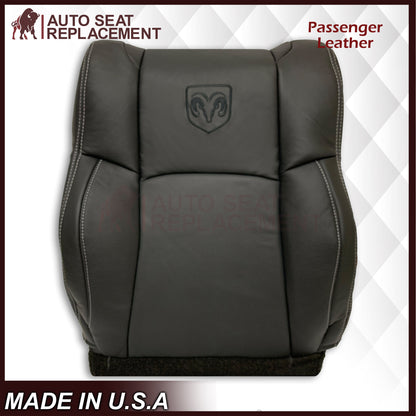 2009 - 2012 Dodge Ram 1500 2500 3500 Laramie Bottom Or Top Replacement Seat Cover in Dark Slate (Dark Gray) With Perforated Inserts