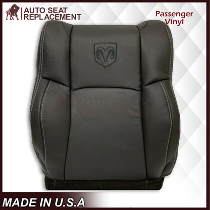 2009 - 2012 Dodge Ram 1500 2500 3500 Laramie Bottom Or Top Replacement Seat Cover in Dark Slate (Dark Gray) With Perforated Inserts
